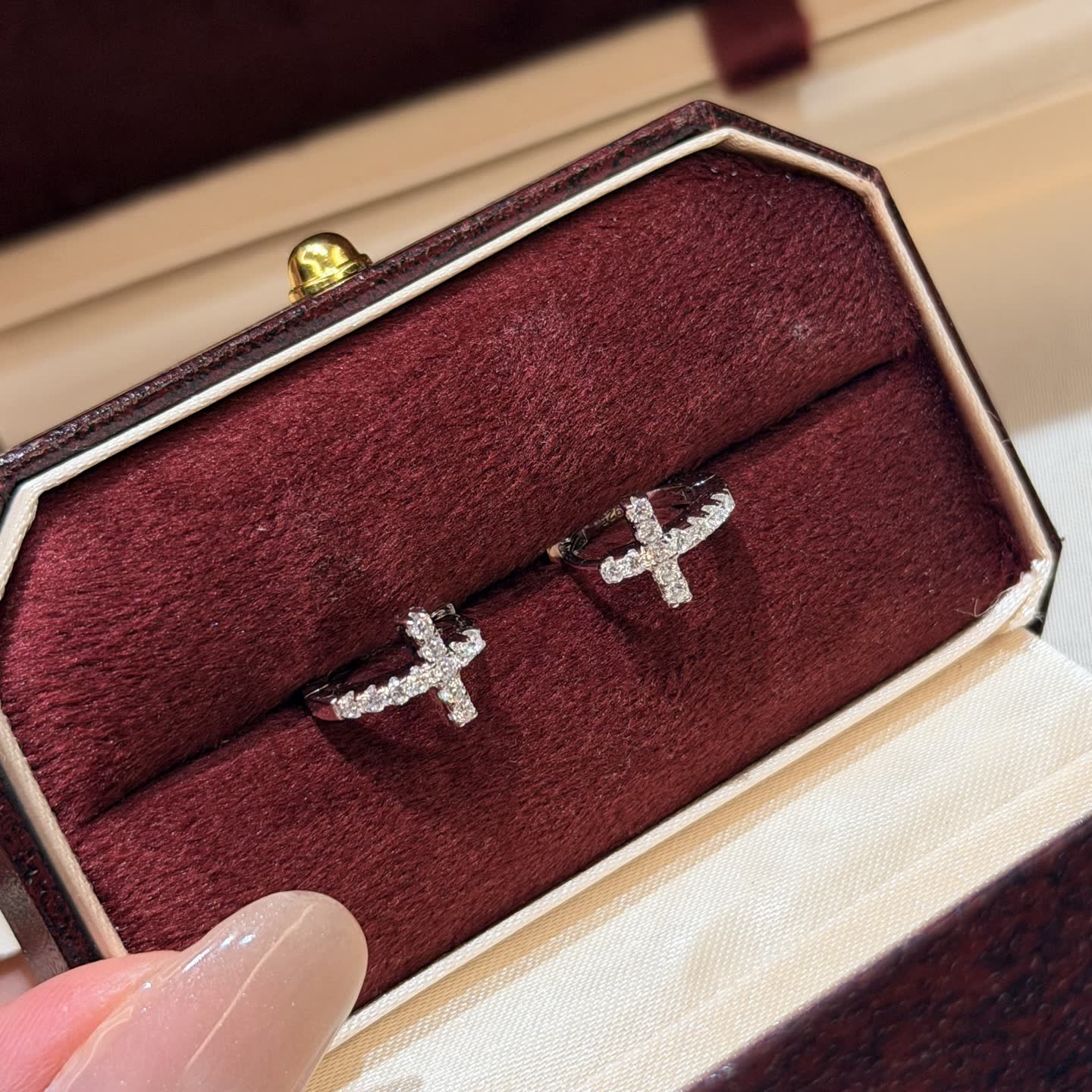 Chrome Hearts Cross Stud Earrings